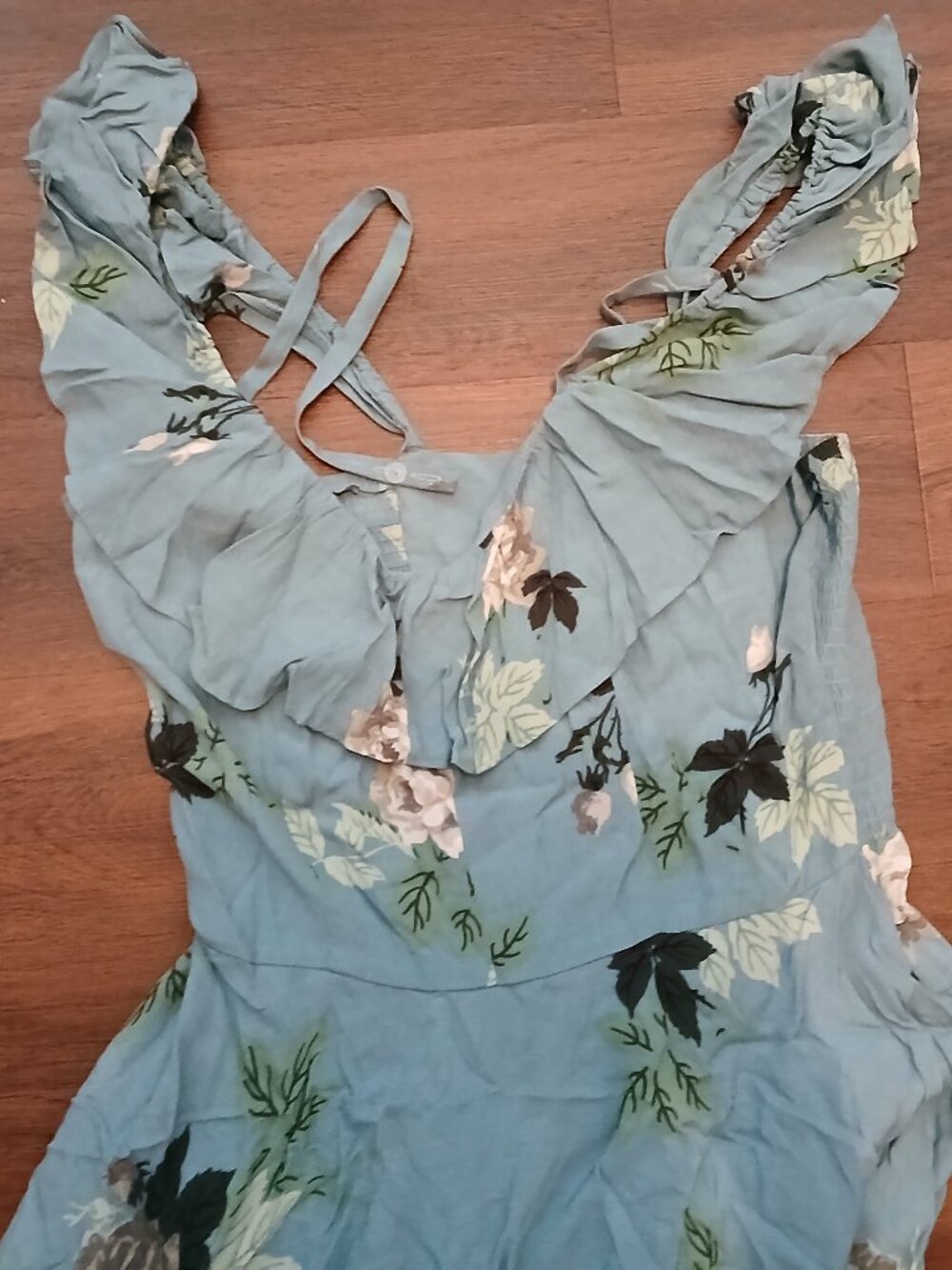Trashy Diva French Blue Roses Hollywood Maxi Dress - Picture 5 of 8